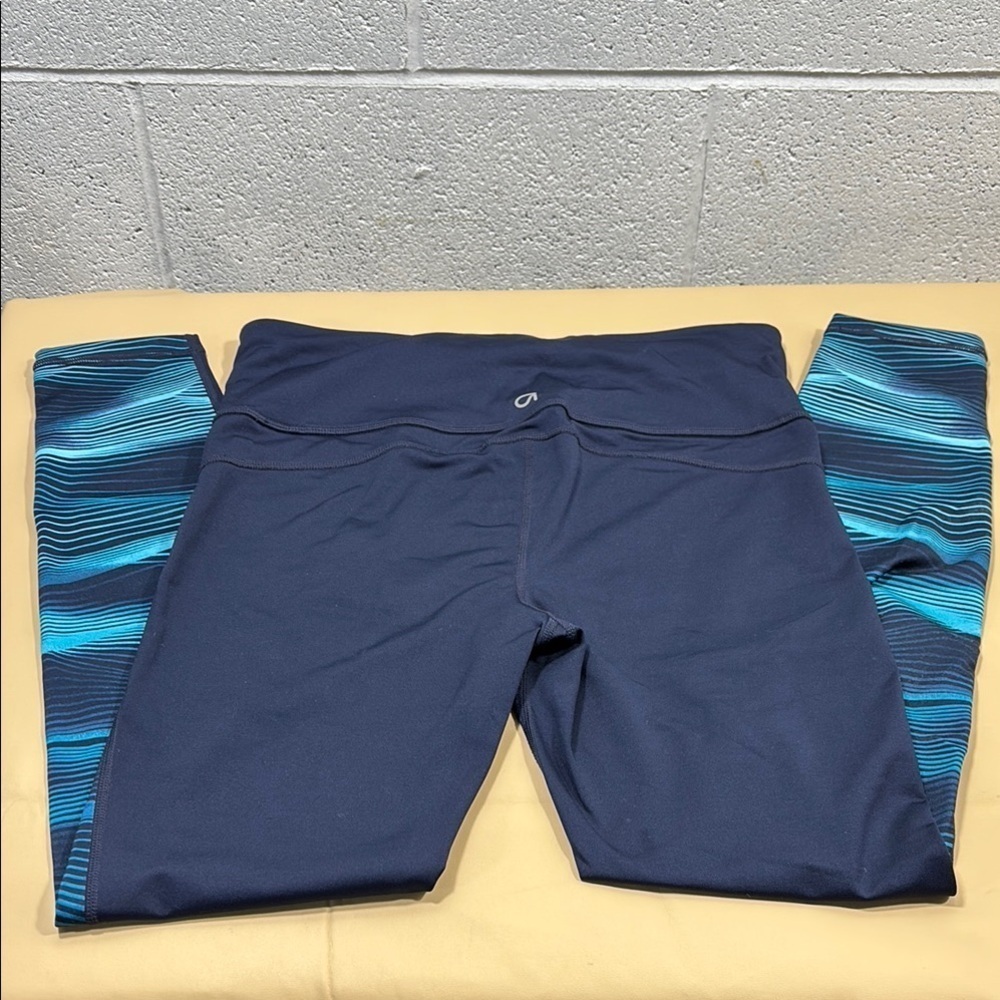 Gap fit Navy Blue and Teal patterned  Leggings​​​​​